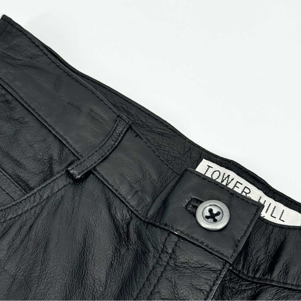 Tower Hill 90s Genuine Leather High Rise Tapered Straight Leg Pants - Picture 8 of 10
